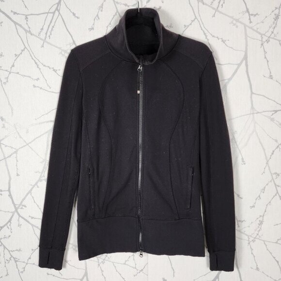 Lululemon Black Luon Full Zip Nice Asana Jacket - Picture 2 of 3